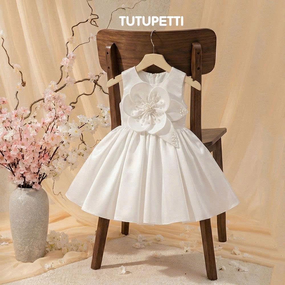  P26_01. Đầm Công Chúa Hoa Đào Trắng 