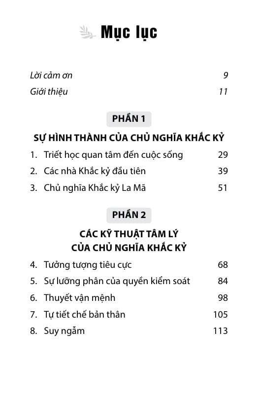 Chủ nghĩa khắc kỷ (Sách tinh gọn)