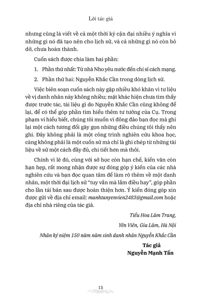Chí sĩ Nguyễn Khắc Cần trong phong trào yêu nước đầu thế kỷ XX