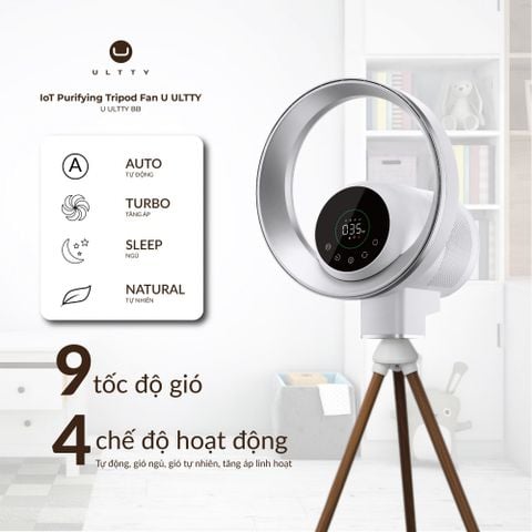 Quạt lọc không khí và khử khuẩn Ultty BB ( Rose Champange & Grey )