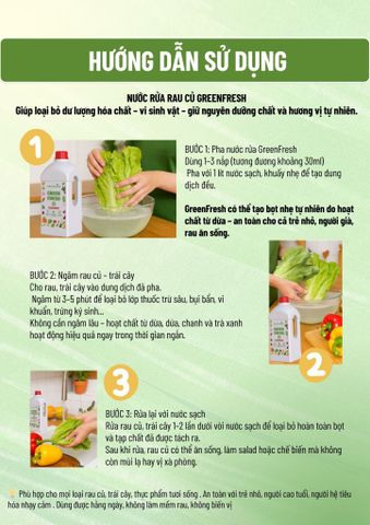 Nước rửa rau củ GreenFresh 1L