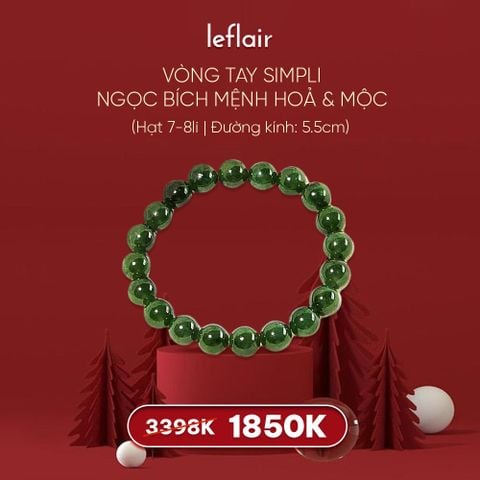 Vòng Tay Ngọc Bích Mệnh Hoả & Mộc