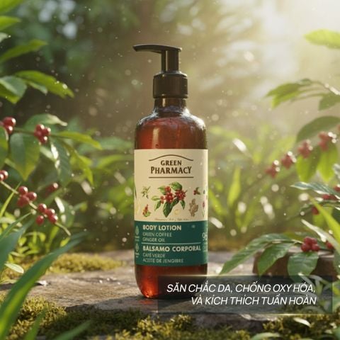 Sữa dưỡng thể Green Pharmacy Cafe xanh và dầu gừng 400ml