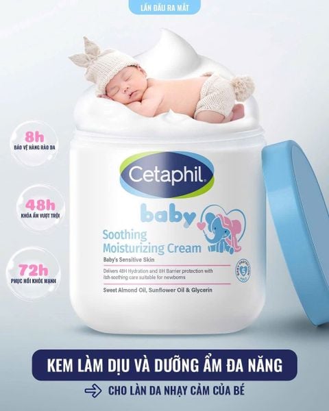 Kem làm dịu và dưỡng ẩm cho bé Cetaphil Baby Soothing & Moisturising Cream