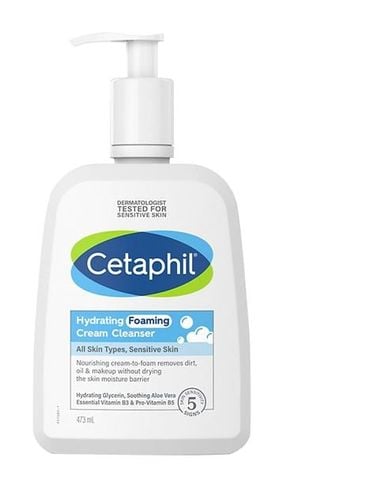 Sữa Rửa Mặt Tạo Bọt Dịu Lành Cho Da Nhạy Cảm Cetaphil Hydrating Foaming Cream Cleanser