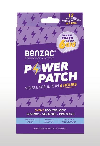 Miếng dán mụn BENZAC Power Patch 3-in-1 Spot Control