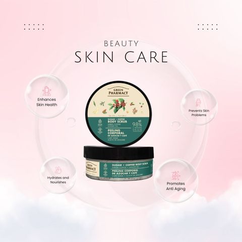 Tẩy da chết toàn thân Green Pharmacy Cafe xanh và dầu gừng 200ml