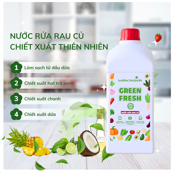 Nước rửa rau củ GreenFresh 1L