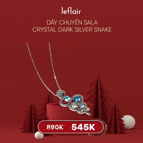 Dây Chuyền Crystal Dark Silver Snake