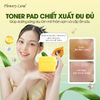 Toner Pad Chiết Xuất Đu Đủ & V-C FLOWERY LAND 190g Dưỡng Sáng Làm Đều Màu Da Mờ Thâm Sạm Cấp Ẩm Sâu