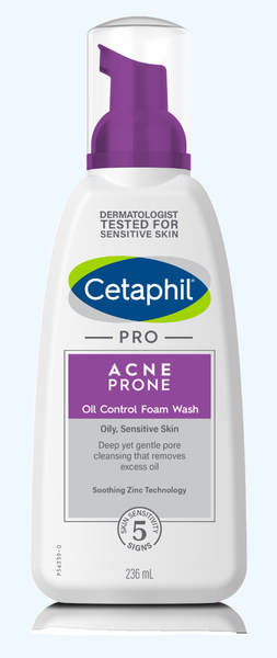 Sữa rửa mặt tạo bọt mịn dịu lành cho da dầu mụn nhạy cảm CETAPHIL PRO ACNE PRONE/OIL CONTROL FOAM WASH