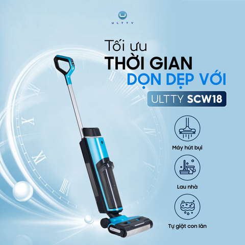 Máy lau nhà hút bụi thông minh ULTTY model SCW18 màu trắng