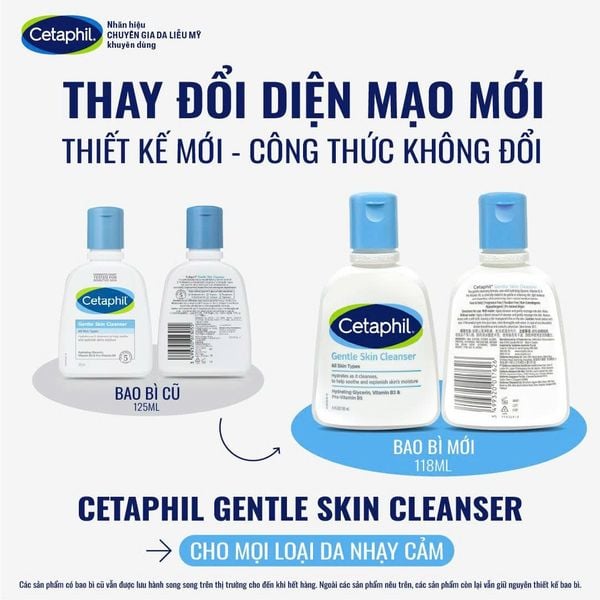 Sữa rửa mặt dịu lành cho da nhạy cảm Cetaphil Gentle Skin Cleanser