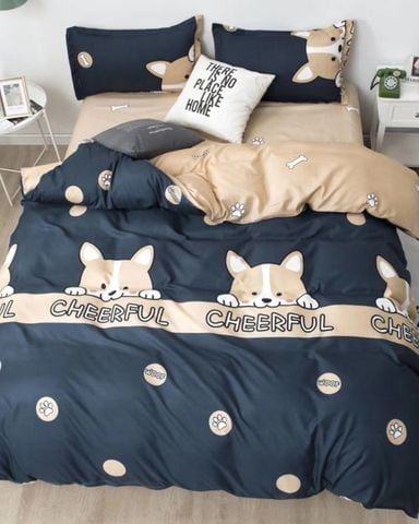 Bộ Drap & Chăn Chần Cotton Bygu 180X200 (5 Món) - BG18P1045