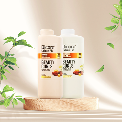 Combo Dicora Urban Fit Jojoba – Bộ đôi chăm sóc tóc xoăn (Dầu gội + Dầu xả 400ml)