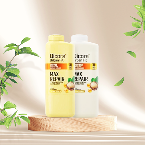 Combo Dicora Urban Fit Macadamia – Bộ đôi phục hồi tóc hư tổn (Dầu gội + Dầu xả 400ml)
