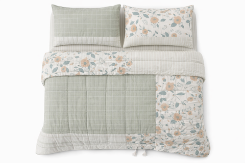 Bộ Drap & Chăn Chần Cotton L-Organic 160x200 (4 Món)