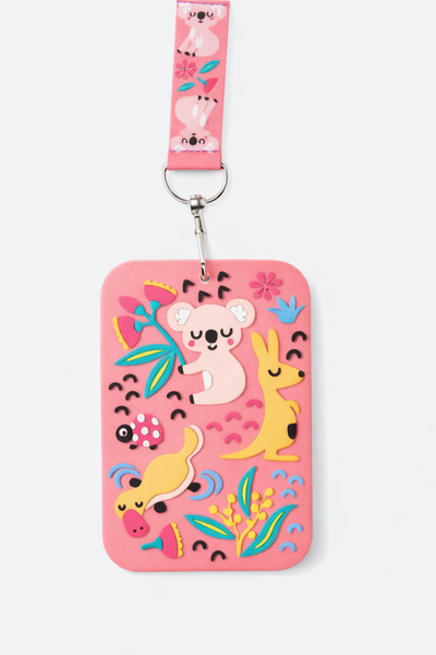 Dây Đeo Thẻ Họa Tiết Ngộ Nghĩnh - Smiggle ( Màu Hồng )