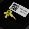 Nhẫn Nữ Kya Jewel Đá Peridot Sắc Xanh Dịu Dàng (Vàng, size 1.8cm ) - R40