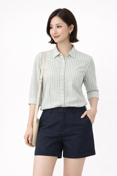 Áo Sơ Mi Nữ Tay Lỡ ( Size S )