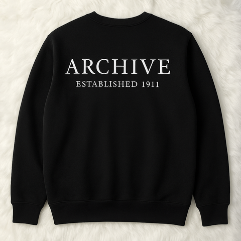 Áo hoodie tay dài không nón unisex Fila Archive Sleeve Point ( SIZE M )