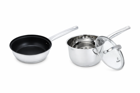 Quánh Inox Size 16cm Kèm Chảo Chống Dính Inox Size 16cm