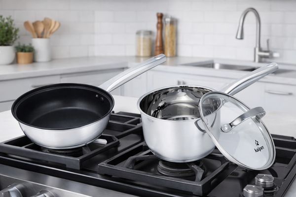 Quánh Inox Size 16cm Kèm Chảo Chống Dính Inox Size 16cm