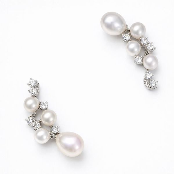 Hoa Tai Nữ Kya Jewel Ngọc Trai Tự Nhiên Sang Trọng Độc Đáo (BẠC, TRẮNG) E212