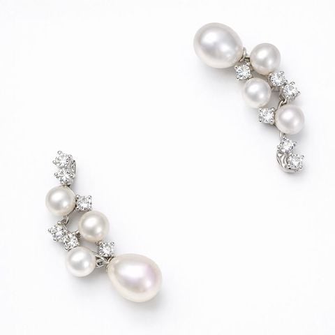 Hoa Tai Nữ Kya Jewel Ngọc Trai Tự Nhiên Sang Trọng Độc Đáo (BẠC, TRẮNG) E212