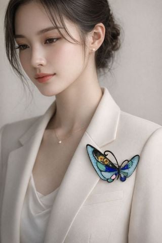 Cái Áo Hình Cánh Bướm Xanh Dương