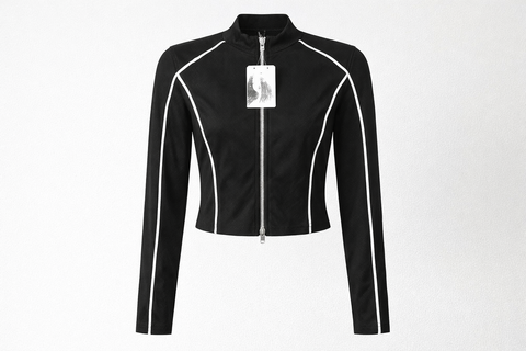 Áo Khoác Đen Kiểu Khóa 2 Chiều - BLO000114 ( Freesize )