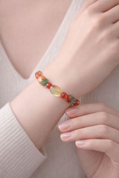 Vòng Tay Mã Não Xoắn Đa Sắc