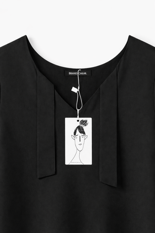 Áo Kiểu Nữ Chéo Cổ - BLO000024 (Màu Đen,Freesize )