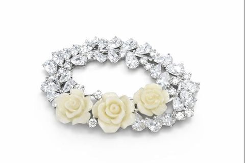 Cài Áo Ba Đóa Hồng Trắng Tinh Khôi ( Bạc -BR194 )