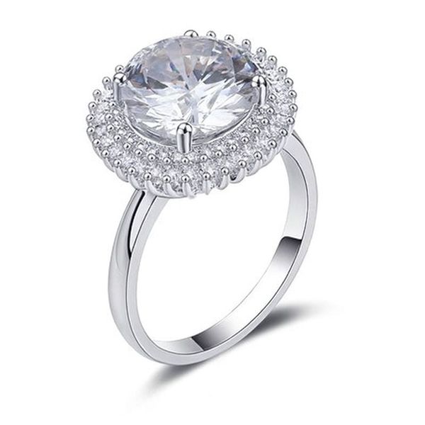 Nhẫn Nữ Kya Jewel Đá Trắng Tròn ( BẠC, SIZE 2.1CM ) SR79