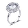 Nhẫn Nữ Kya Jewel Đá Trắng Tròn ( BẠC, SIZE 2.1CM ) SR79
