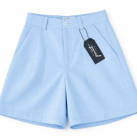 Quần Short Nữ Lưng Cao Túi Xẻ ( Màu Xanh, Size S )