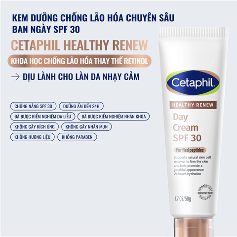 Kem dưỡng chống lão hóa ban ngày SPF 30 cho da nhạy cảm CETAPHIL HEALTHY RENEW DAY CREAM SPF30 50GR