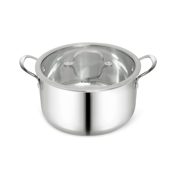 Bộ nồi chảo 5 món Inox 304 liền khối Kalpen Kampfer KF3 16-20-24 chảo 26cm
