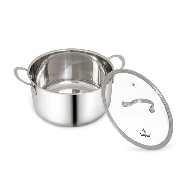 Bộ nồi chảo 5 món Inox 304 liền khối Kalpen Kampfer KF3 16-20-24 chảo 26cm