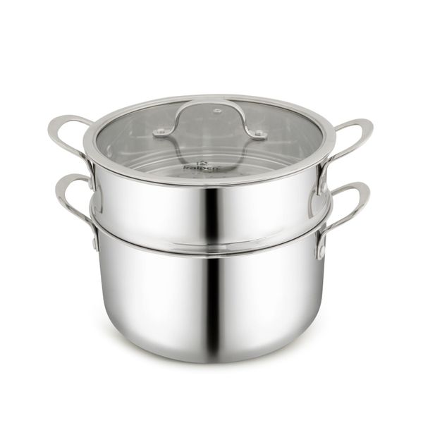 Bộ nồi chảo 5 món Inox 304 liền khối Kalpen Kampfer KF3 16-20-24 chảo 26cm