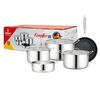 Bộ nồi chảo 5 món Inox 304 liền khối Kalpen Kampfer KF3 16-20-24 chảo 26cm