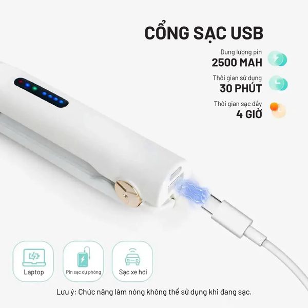 Máy duỗi tóc không dây Hyundai