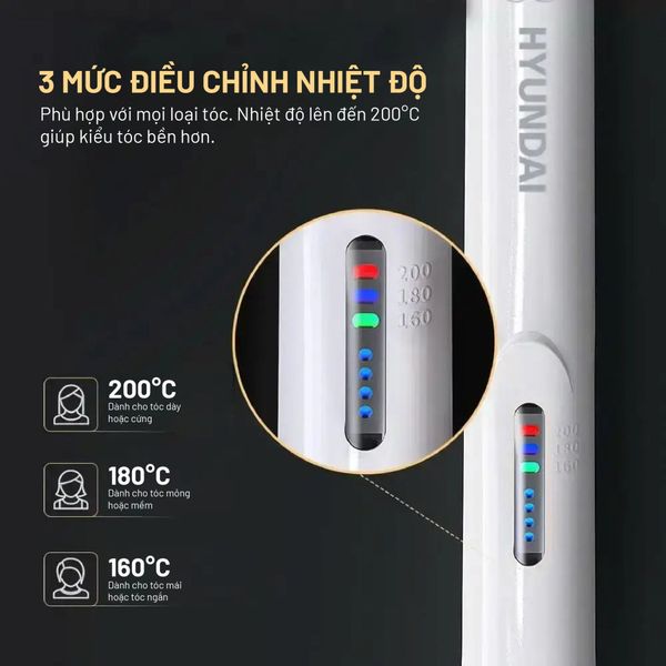 Máy duỗi tóc không dây Hyundai