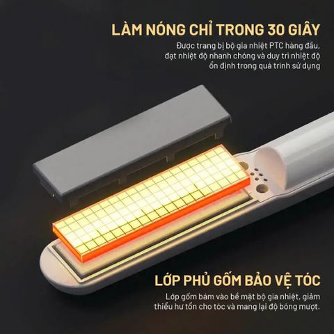 Máy duỗi tóc không dây Hyundai