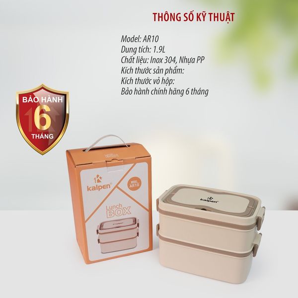 Hộp cơm 2 tầng Inox 304 Kalpen AR10 và AR11