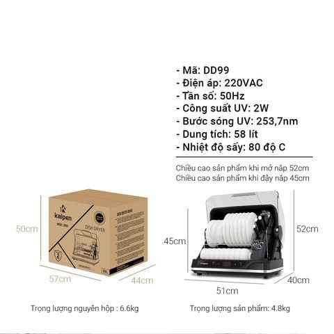 Máy Sấy Bát Diệt Khuẩn UV Kalpen DD99