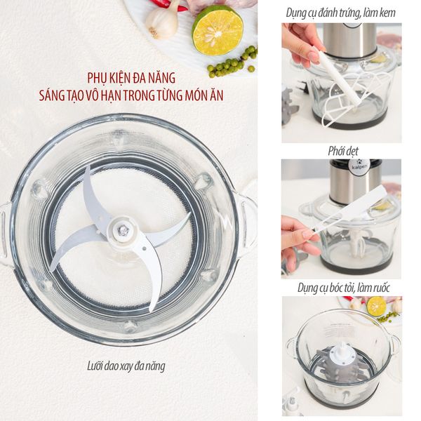 Máy Xay Thịt Đa Năng Kalpen S2 Công Suất 700W Dung Tích 2L