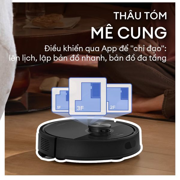 Roborock Q7 TF Đen - Robot Hút Bụi Lau Nhà Thông Minh