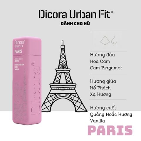 Nước hoa Dicora Urban Fit Paris – Dành Cho Nữ